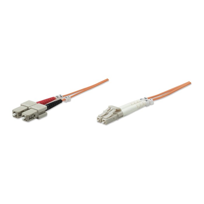 INTELLINET LWL Anschlusskabel LC/SC 2m Multimode OM2 orange