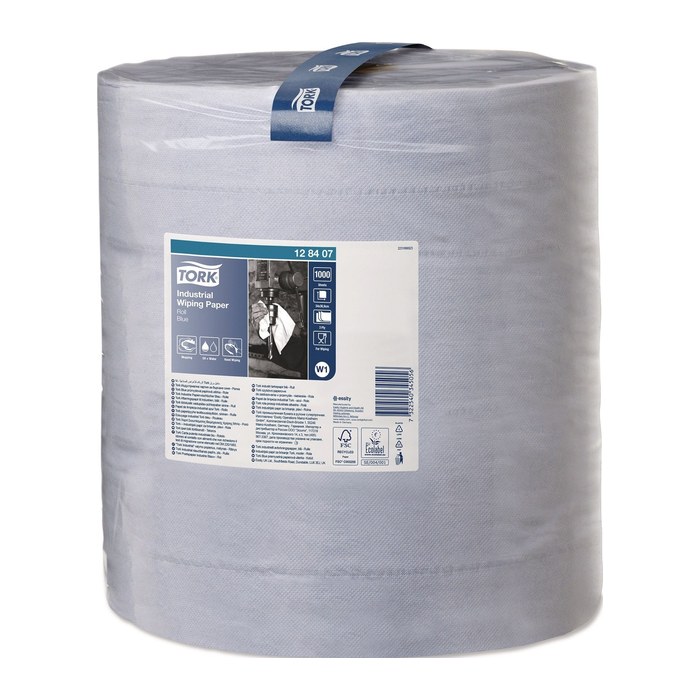 TORK Putztuchrolle Universal W1 3-lagig blau, 1.000 Blätter, 1 Rolle