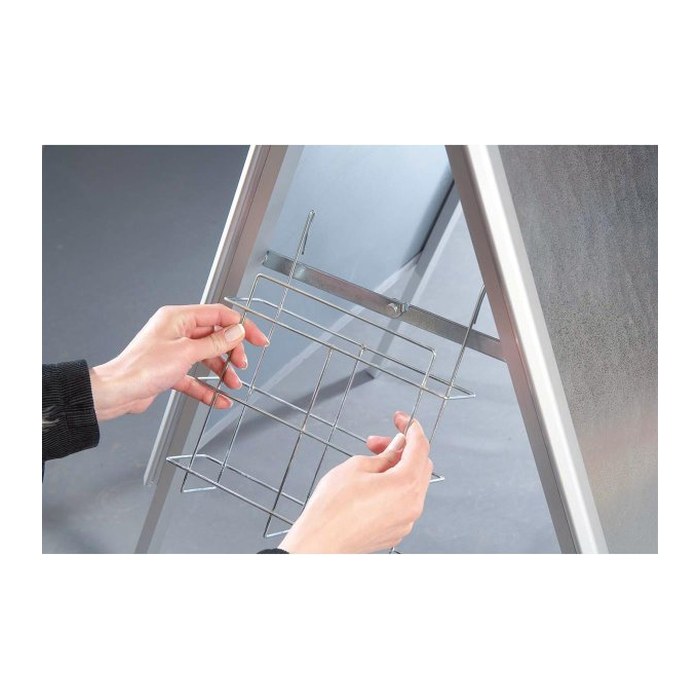 FRANKEN Prospektkorb für Plakatständer 22,0 x 6,5 x 30,0 cm
