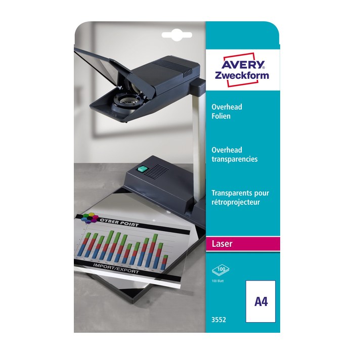AVERY Zweckform Laserfolien 3552 glatt, 100 St.