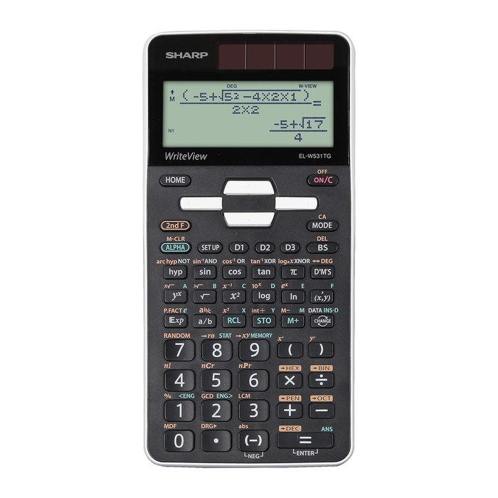 SHARP EL-W531TG Wissenschaftlicher Taschenrechner schwarz/weiß