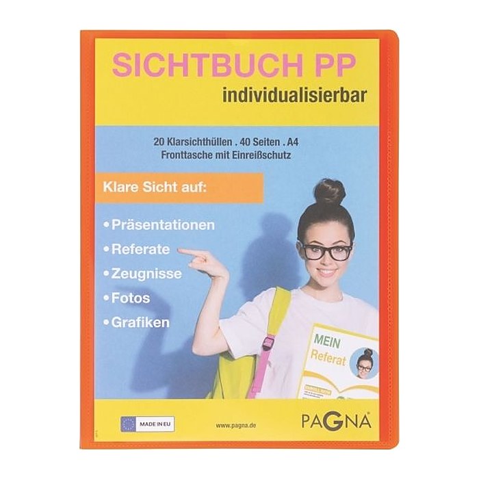 PAGNA School Sichtbuch DIN A4, 20 Hüllen orange, 1 St.