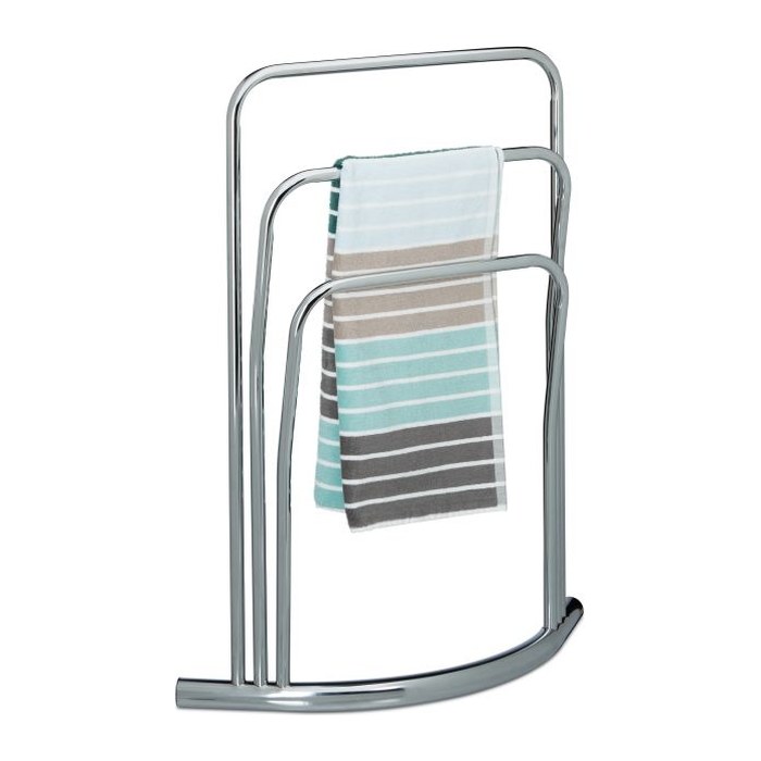 relaxdays Handtuchständer CURVY silber, 1 St.