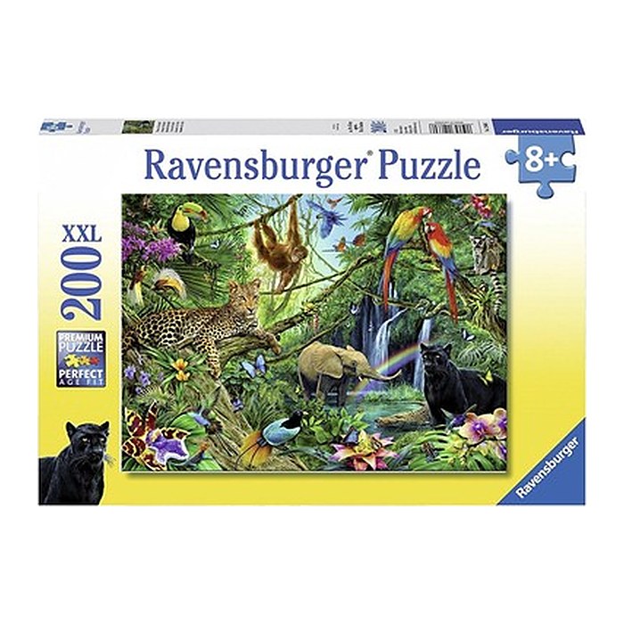 Ravensburger XXL Tiere im Dschungel Puzzle, 200 Teile