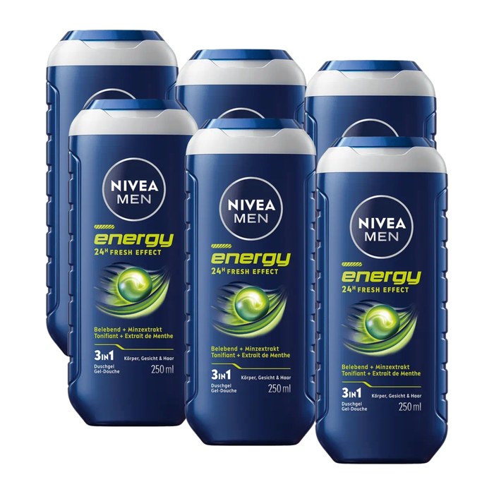NIVEA MEN Energy Duschgel & Shampoo 250 ml