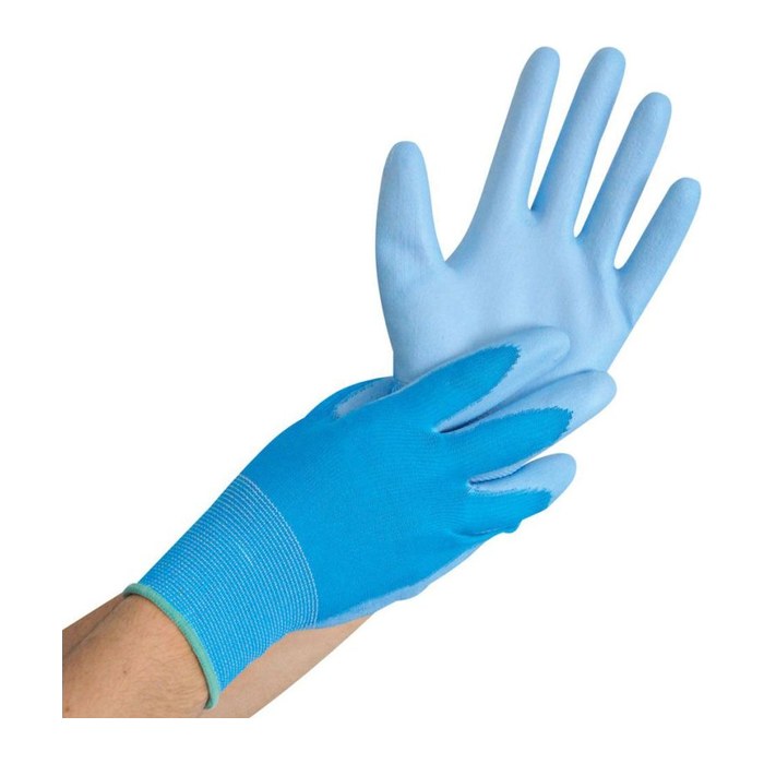 HYGOSTAR unisex Arbeitshandschuhe Ultra Flex Hand weiß Größe 7, 12 Paar