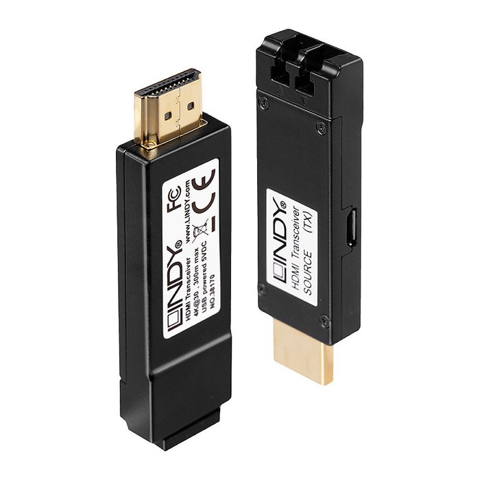 LINDY HDMI Extend Transceiver 4K LWL 300m Duplex LC Multi 50