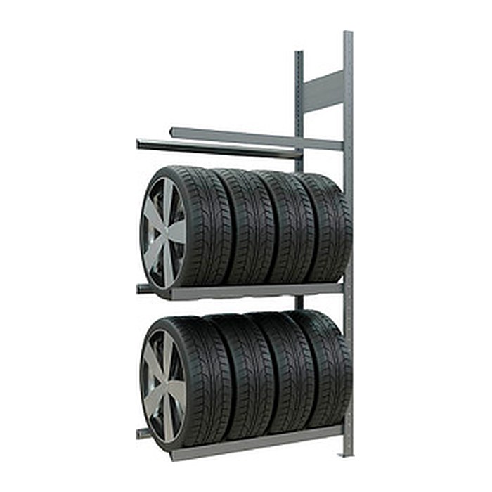 SCHULTE Anbau-Schwerlastregal 13821 silber 90,0 x 40,0 x 200,0 cm