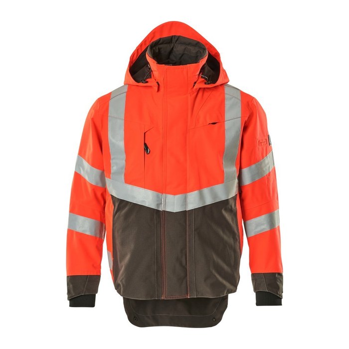 MASCOT® unisex Warnjacke Harlow rot, anthrazit Größe 4XL