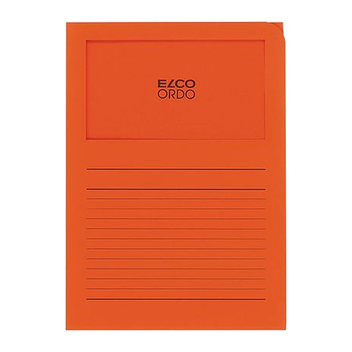 ELCO Sichthüllen Ordo classico DIN A4 orange glatt 120 g/qm, 100 St.
