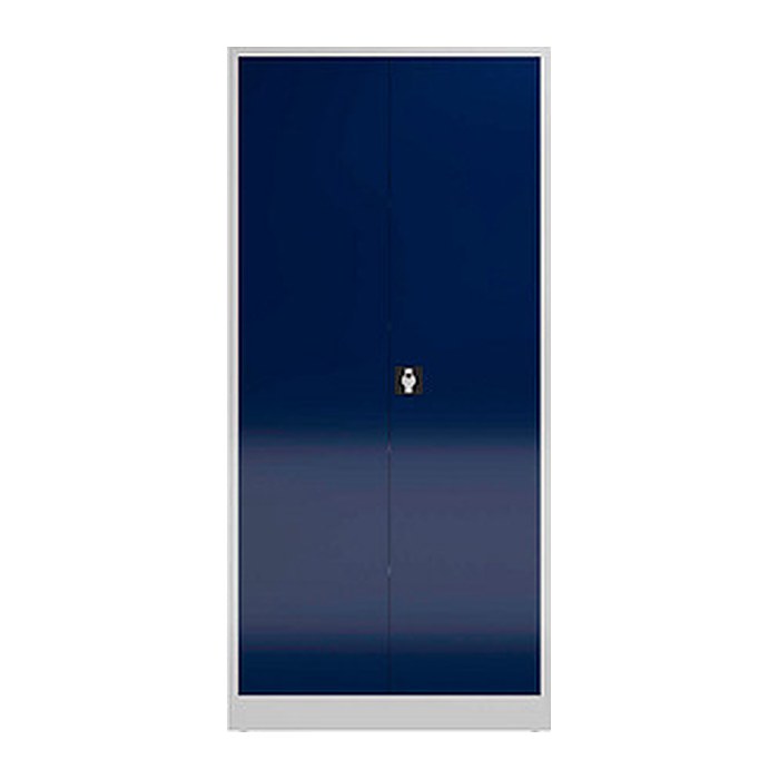 ClassiX Putzmittelschrank X-545541 enzianblau, lichtgrau 4 Fachböden 92,0 x 42,0 x 194,5 cm, aufgebaut, 1 St.