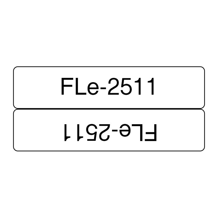 brother Einzeletiketten-Schriftband FLe Fle-2511 FLE2511, 45 x 21 mm, schwarz auf weiß, 1 St.
