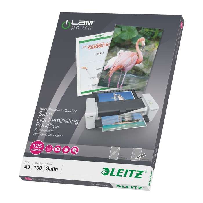 LEITZ Laminierfolien matt für A3 125 micron, 100 St.