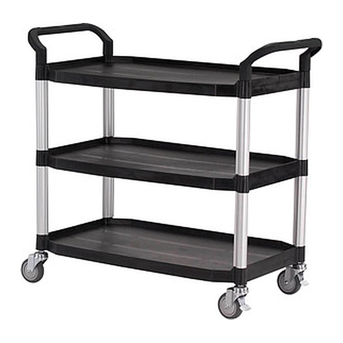 Etagenwagen schwarz 110,0 x 52,0 x 102,0 cm
