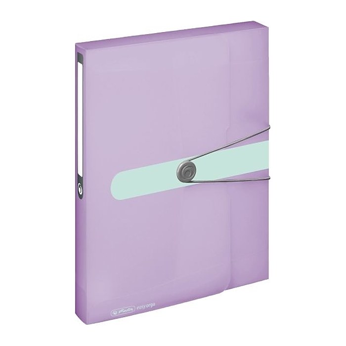 herlitz Heftbox easy orga 4,0 cm transparent flieder, 1 St.
