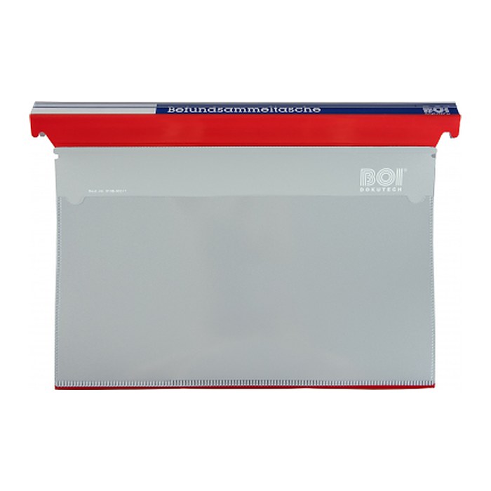 BOI Patienten-Dokumentations-Hängemappe Kunststoff rot DIN A4 1x 2 Ringe, Q-Mechanik, 10 St.