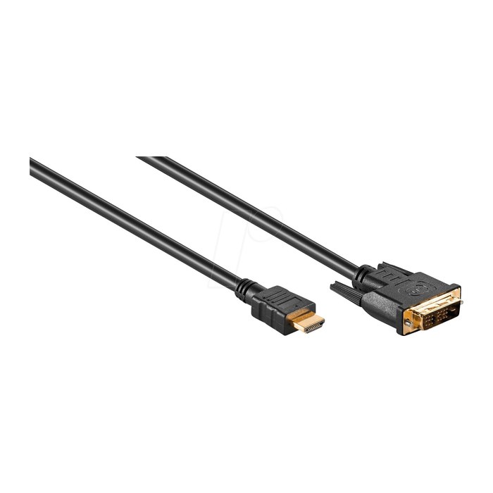 goobay HDMI A/DVI-D Kabel 1,0 m schwarz, 1 St.