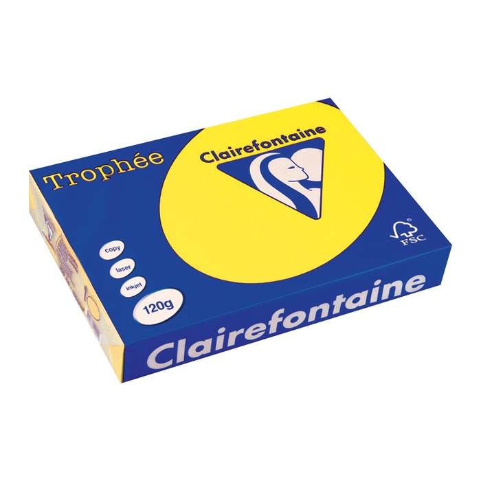 Clairefontaine Kopierpapier Trophée canariengelb DIN A4 120 g/qm 250 Blatt
