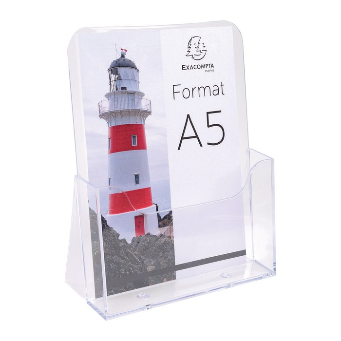 Exacompta Tischprospekthalter Office Exacryl transparent DIN A5 17,3 x 7,3 x 21,4 cm, 1 St.