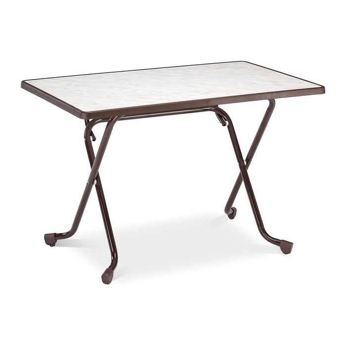 barths Gartentisch Madrid braun, weiß rechteckig 110,0 x 70,0 x 73,0 cm