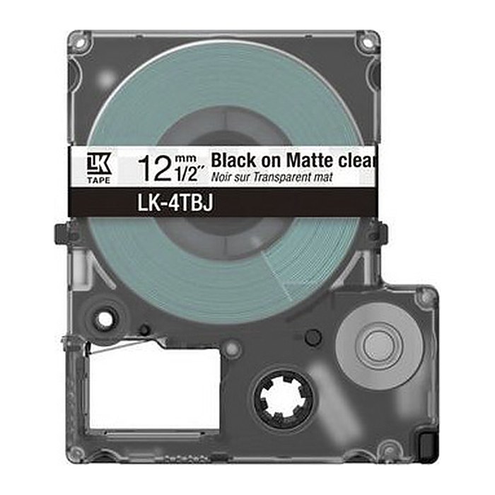 EPSON Schriftband LK LK-4TBJ C53S672065, 12 mm, schwarz auf transparent, 1 St.