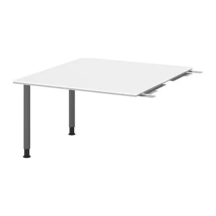 HAMMERBACHER Verbindungsplatte höhenverstellbar KT12C weiß, grafit rechteckig 120,0 x 130,0 x 72,0 - 74,0 cm