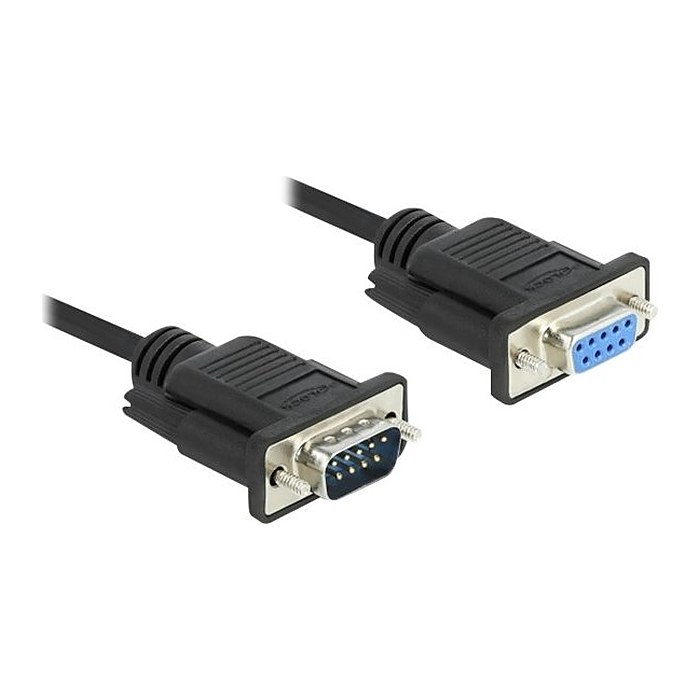 DELOCK Kabel Seriell D-Sub9 2m St/Bu mit schmalem St-gehäuse