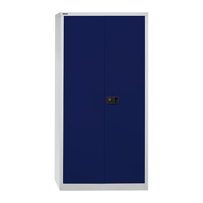 BISLEY Stahlschrank HC782S4G505 lichtgrau, oxofordblau 4 Fachböden 91,4 x 50,0 x 195,0 cm, aufgebaut, 1 St.