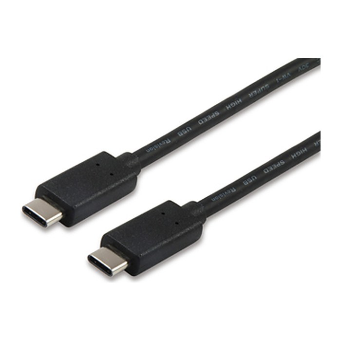 Equip Kabel USB-C2.0->C 3A PD60W St/St 1.00m schwarz Polybeutel