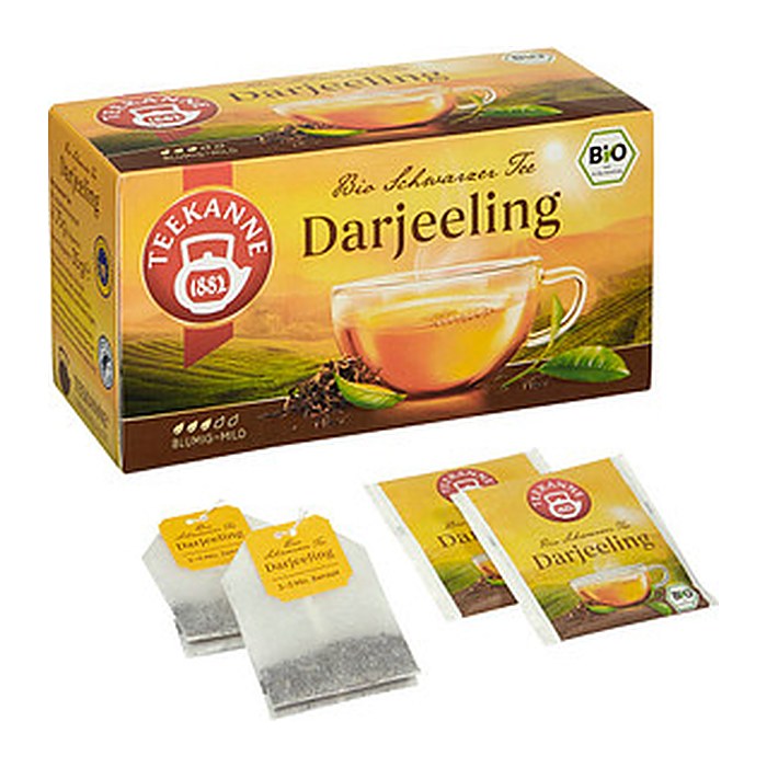 TEEKANNE Bio Schwarzer Tee Darjeeling Bio-Tee 20 Portionen