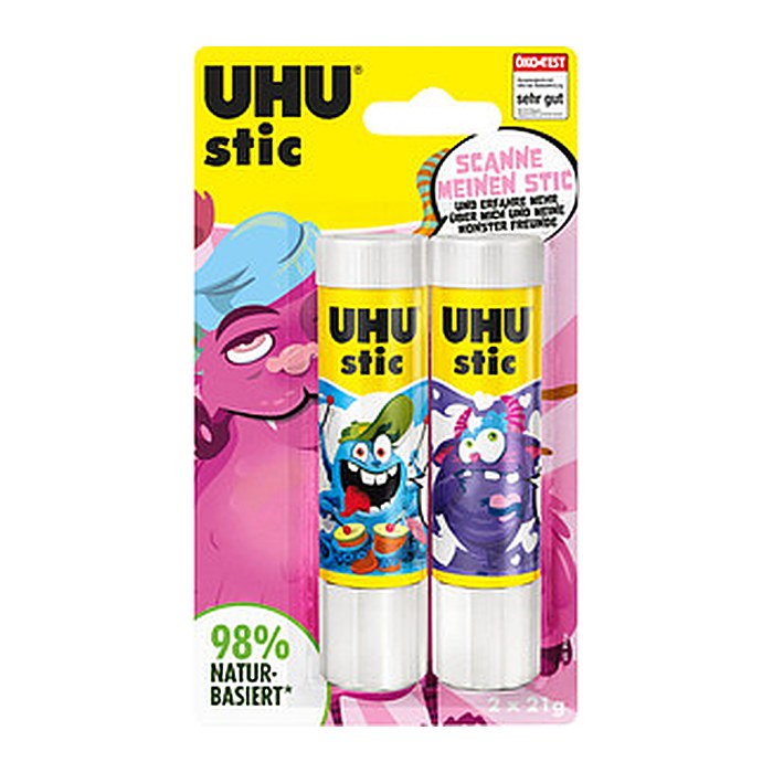UHU MONSTER Klebestifte 21,0 g, 2 St.