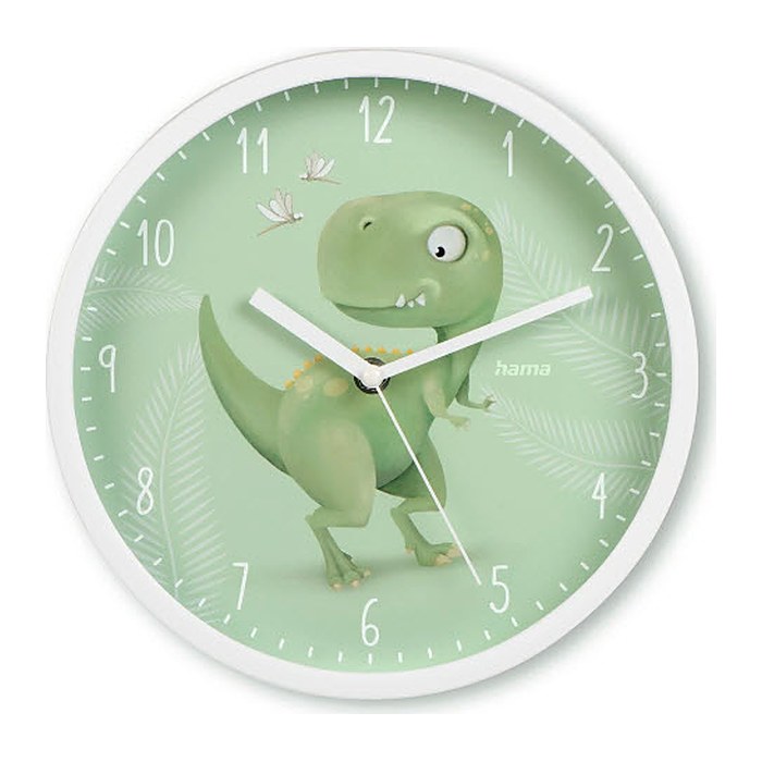 hama Wanduhr Cebu grün weiß Kunststoff, Ø 25,0 cm