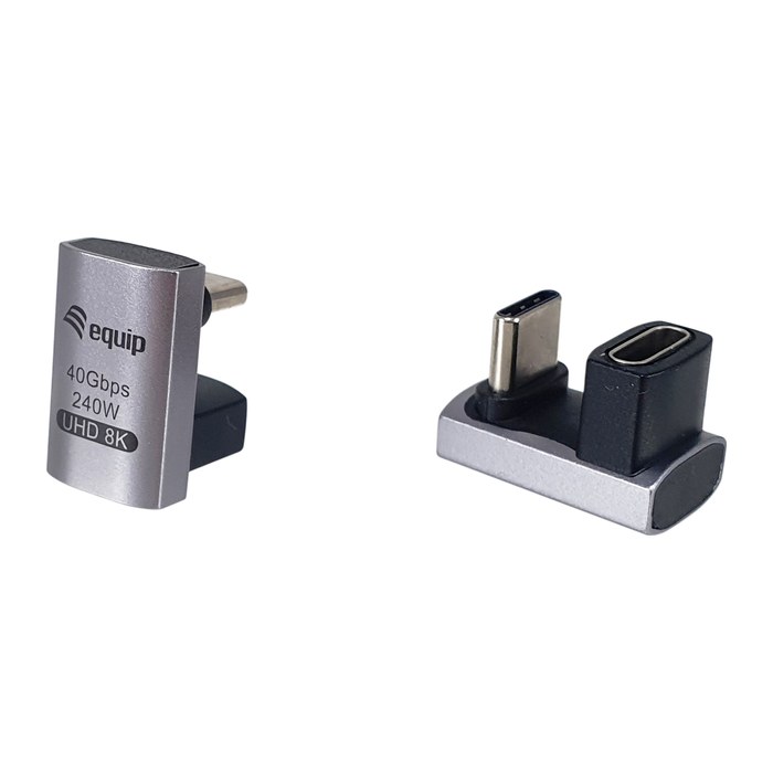 Equip Adapter USB-C->USB-C 180° 40Gbps PD 240W 2Stk