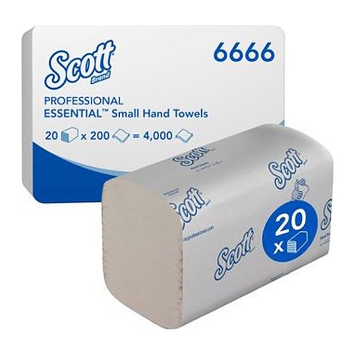 Scott® Papierhandtücher 6666 Essential Interfold-Falzung 2-lagig weiß, 4.000 Tücher