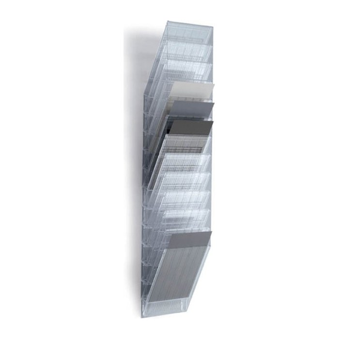 DURABLE Wandprospekthalter FLEXIBOXX transparent DIN A4 24,2 x 13,5 x 111,5 cm, 1 St.