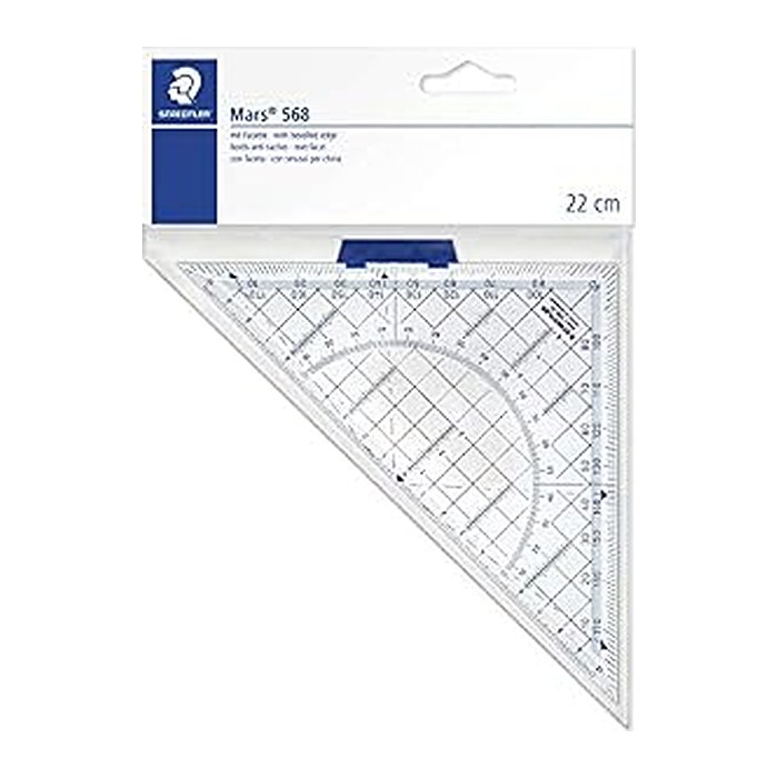 STAEDTLER Geodreieck 22cm Acryl m.Griff trans