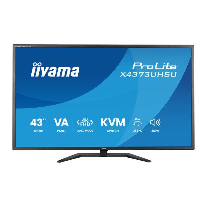 IIYAMA 108cm (43") X4373UHSU-B2 16:9 2xHDMI+DP+2xUSB-C