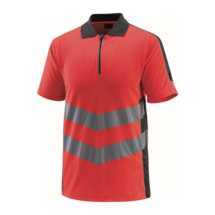 MASCOT® unisex Warnschutz Shirt Murton rot, dunkelanthrazit Größe 2XL, 1 St.