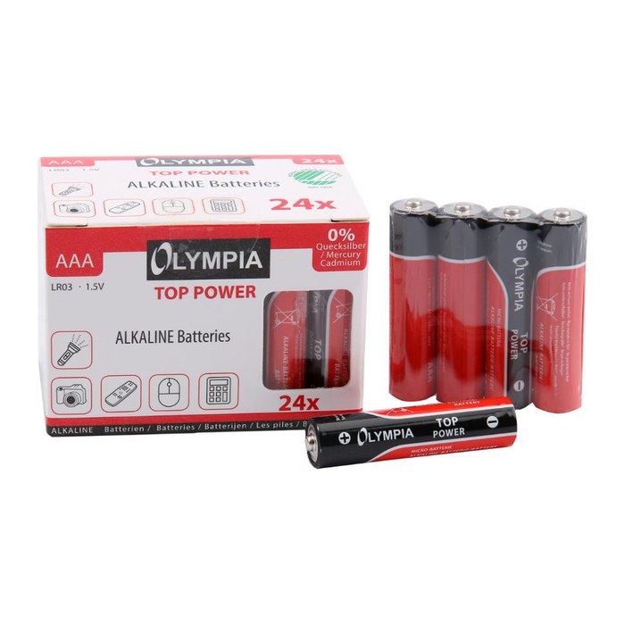 Olympia Alkaline Batterien AAA 24 Stück