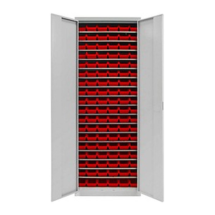 ADB Stahlschrank 40827 lichtgrau 17 Fachböden 71,0 x 30,0 x 195,0 cm, teilzerlegt, 1 St.