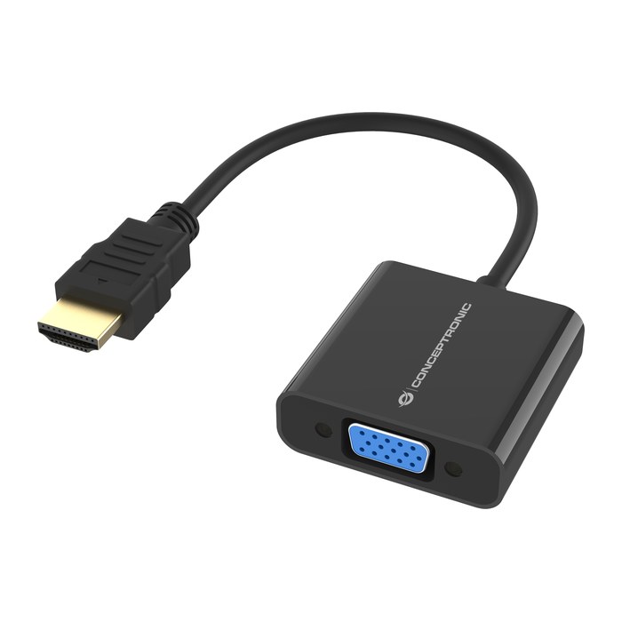 CONCEPTRONIC Adapter HDMI->VGA 1080/60Hz 0.25m sw