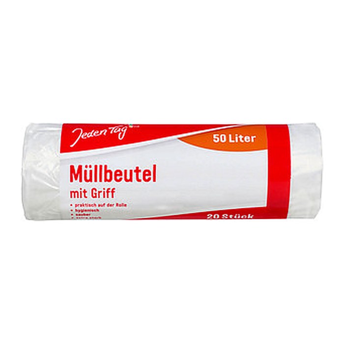 Jeden Tag Müllbeutel 50,0 l transparent, 20 St.