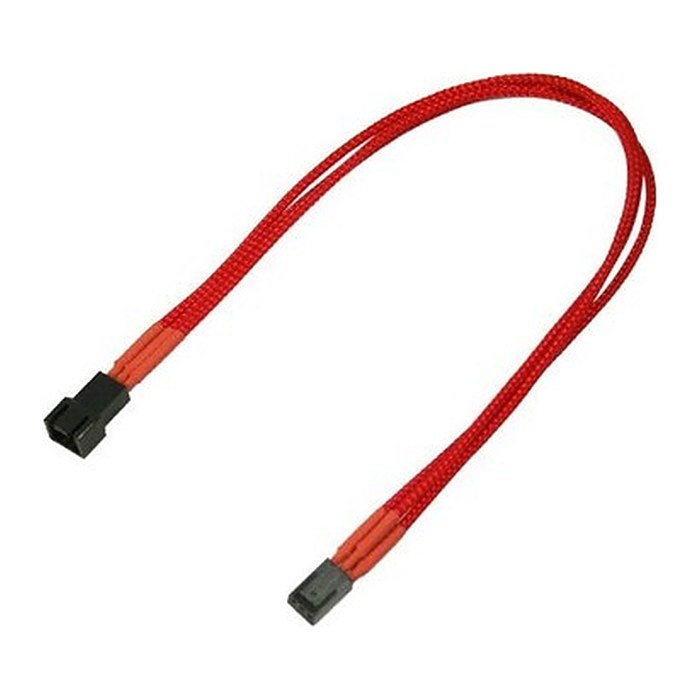 Nanoxia Kabel 3-Pin Verlängerung, 30 cm, Single, rot