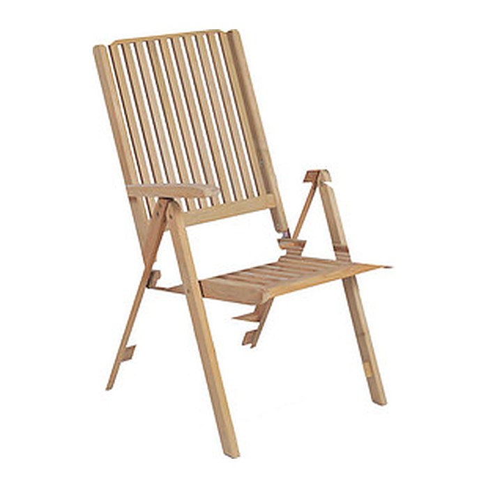 Garden Pleasure Gartenstuhl mit Armlehnen SOLO braun, 1 St.