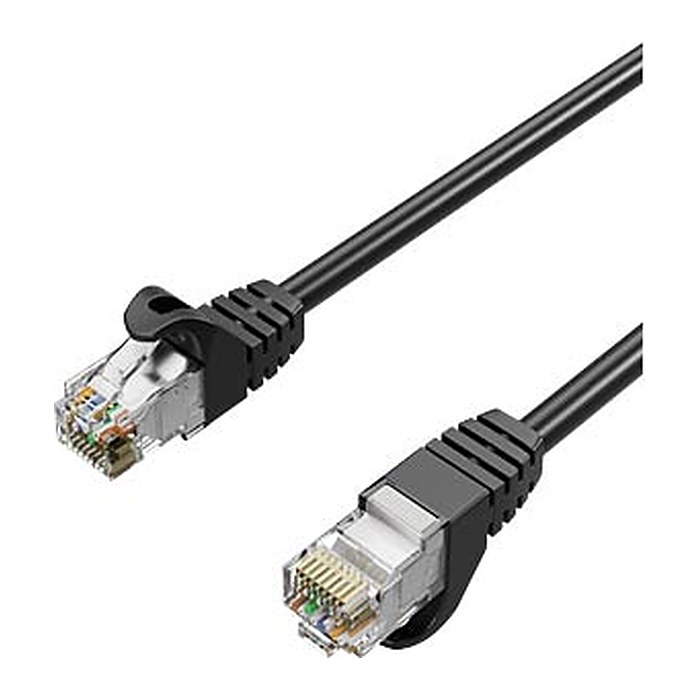Shiverpeaks RJ45 Patchkabel S/FTP Cat7, PUR, schwarz 25cm