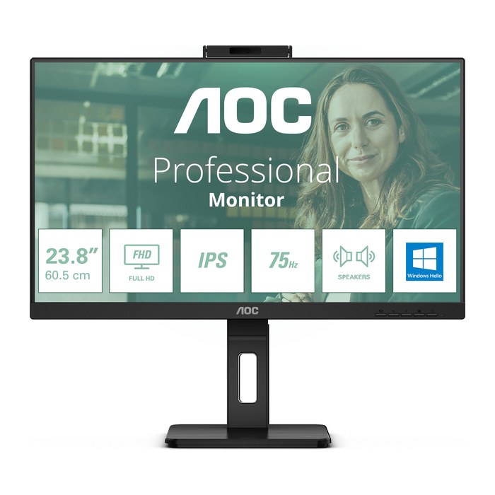 AOC 60,5cm (23,8") 24P3CW 16:09 HDMI+DP+USB-C IPS WebCam retail