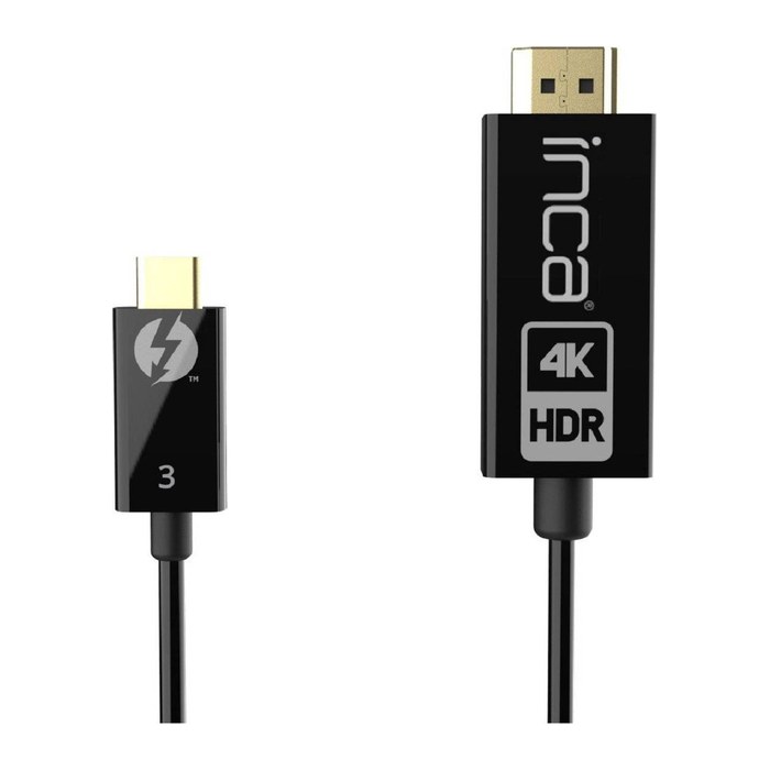 INCA Adapter HDMI2.0->USB-C St/St 4K@ 60Hz 1.80m sw