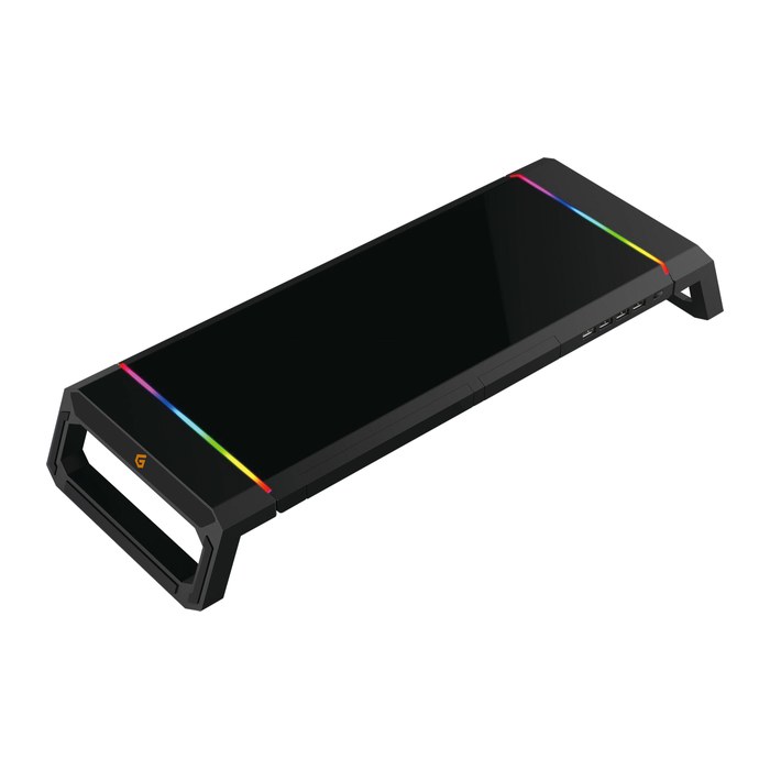 CONCEPTRONIC Monitortischerhöhung Gaming +4xUSB-A2.0 schwarz