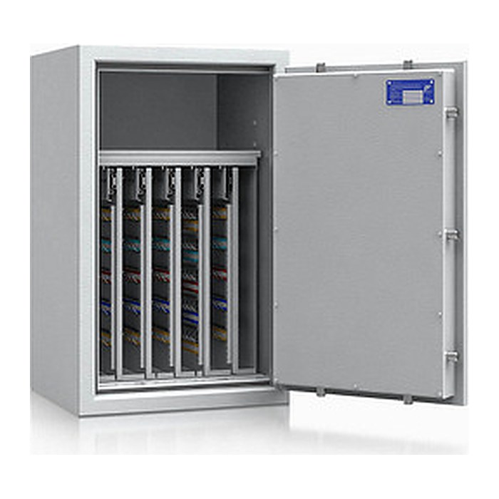 ISS safe4key Schlüsseltresor lichtgrau mit 440 Haken, Doppelbartschloss, 50,0 x 42,0 x 80,0 cm, 1 St.