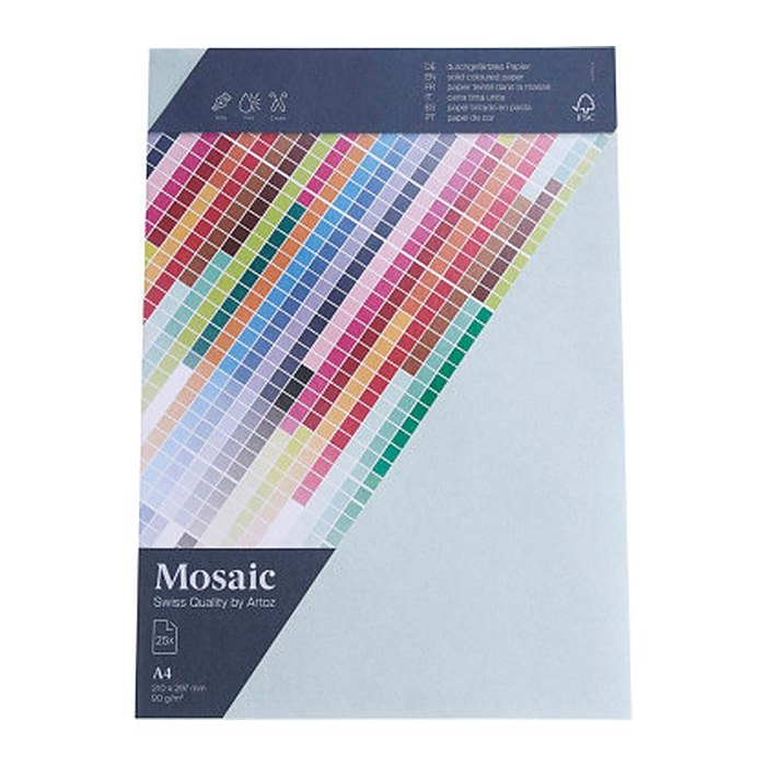 artoz Briefpapier Mosaic hellblau DIN A4 90 g/qm 25 Blatt